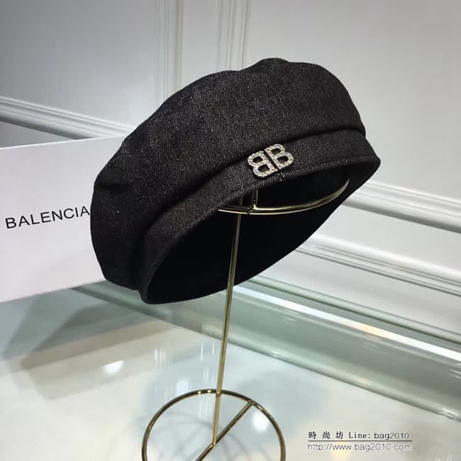BALENCIAGA巴黎世家 超高版本 新款牛仔貝蕾帽 LLWJ6617